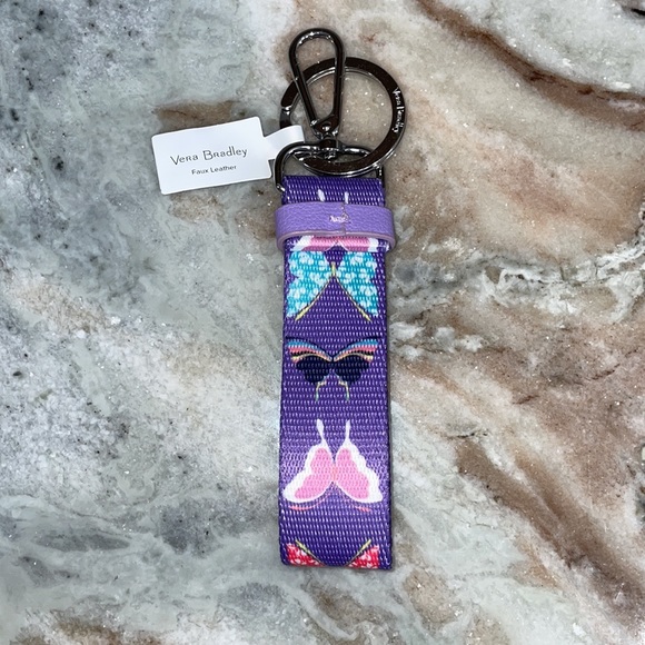 BNWT Vera Bradley Loop Keychain Butterfly By Printed Webbing - Picture 4 of 5